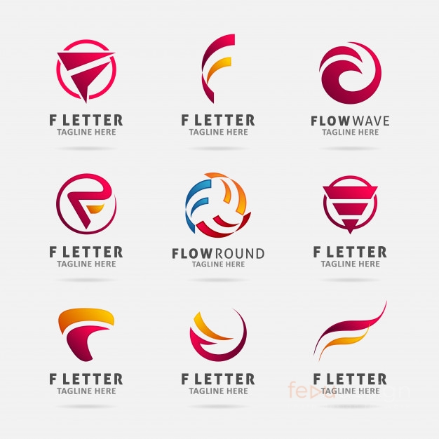 Collection of letter f logo design - FeduDesign