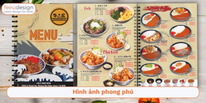 hướng dẫn vẽ thực đơn cách vẽ thực đơn